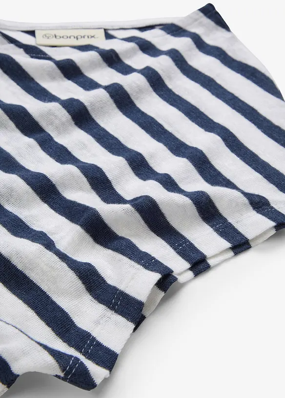 T-shirt 100% lin &agrave; manches chauve-souris, bonprix