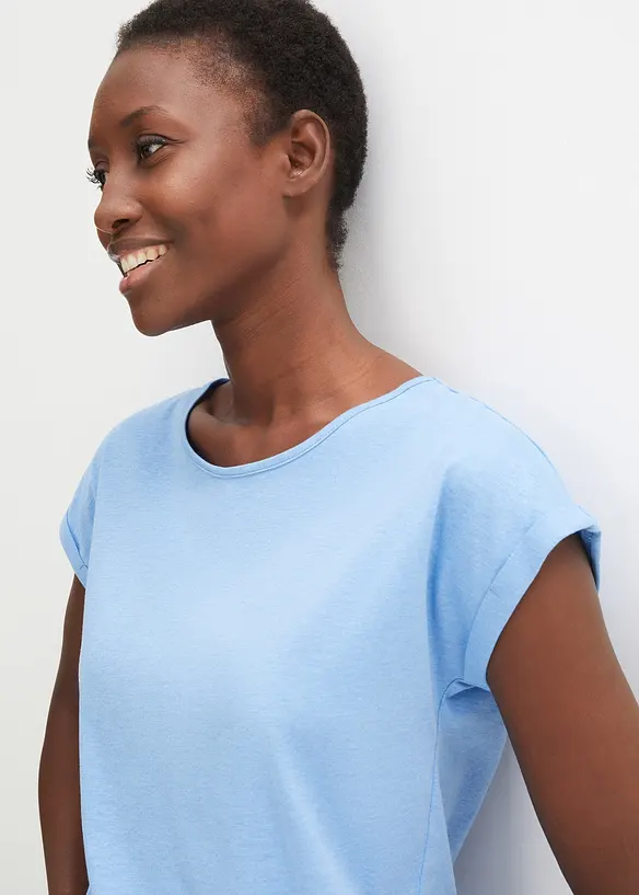 Shirt mit Seidenanteil, bonprix