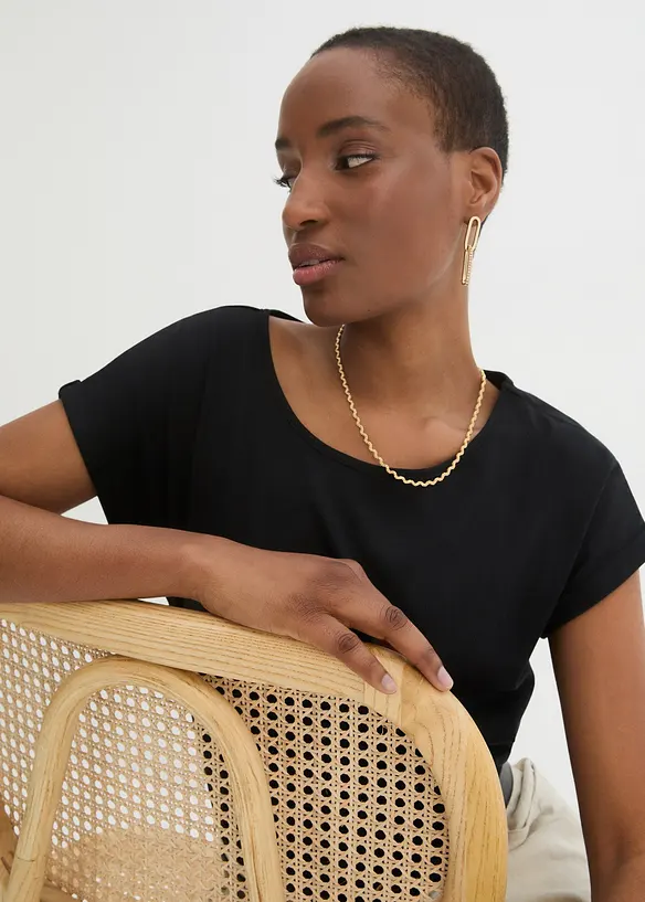 Shirt mit Seidenanteil, bonprix