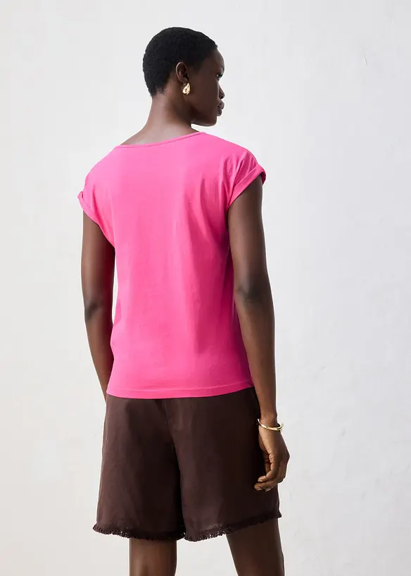 Shirt mit Seidenanteil, bonprix