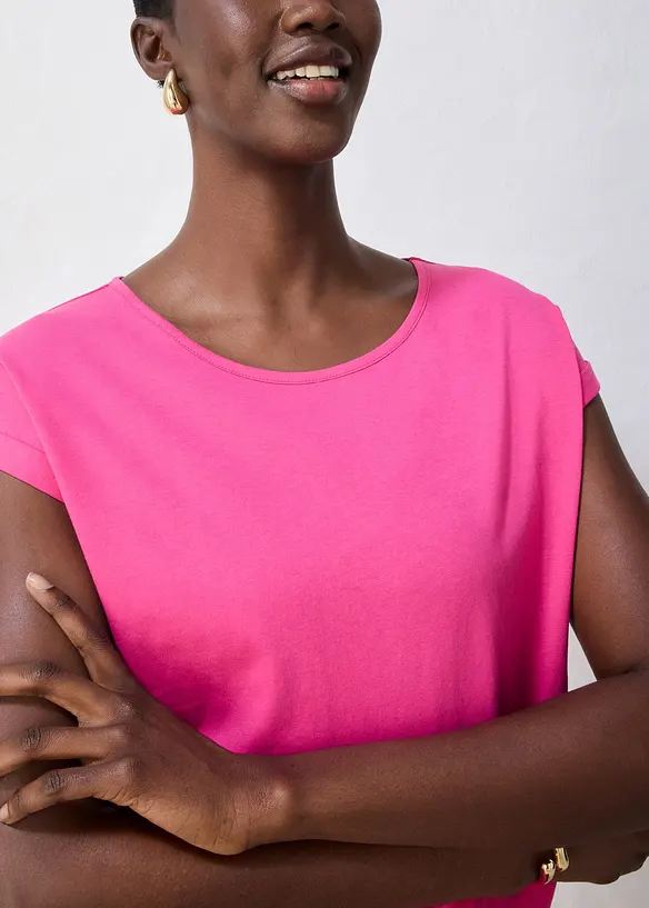 Shirt mit Seidenanteil, bonprix