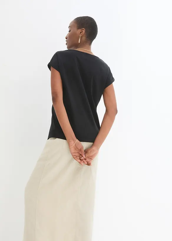 Shirt mit Seidenanteil, bonprix