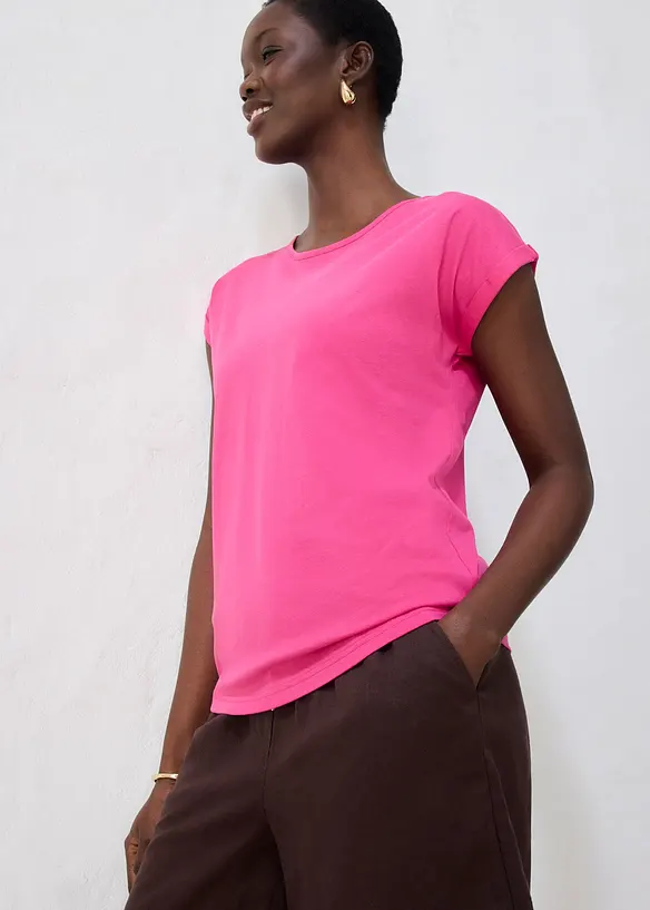 Shirt mit Seidenanteil, bonprix