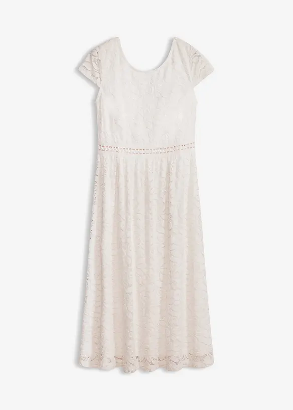 Robe en dentelle avec empi&egrave;cement crochet &agrave; la taille, bonprix