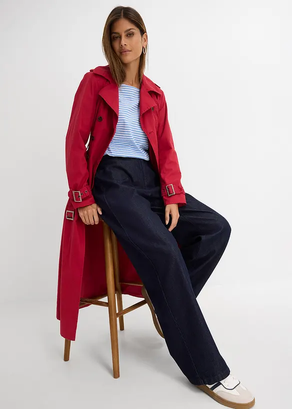 Jean droit et loose, taille haute, bonprix