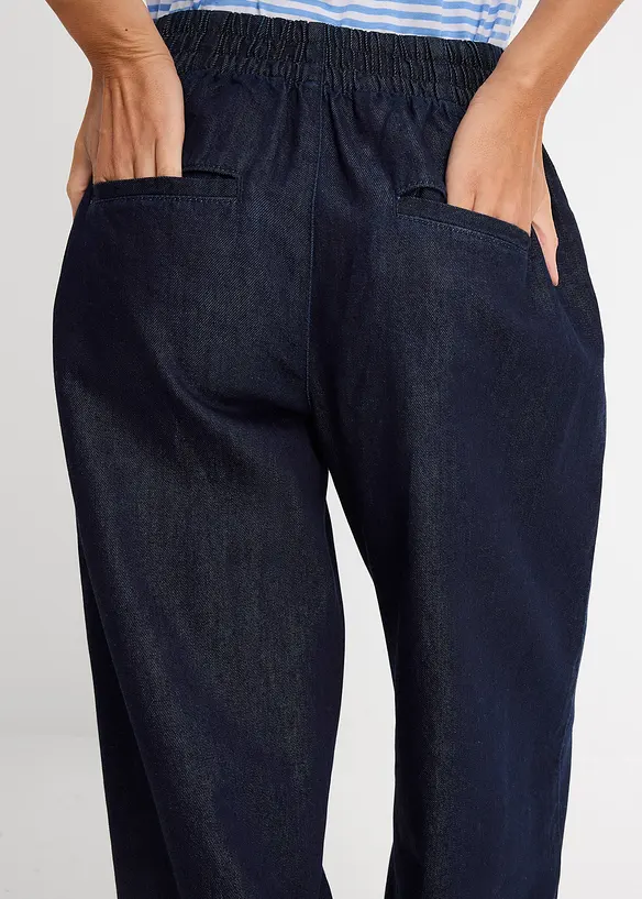 Jean droit et loose, taille haute, bonprix