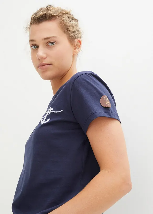 Besticktes T-Shirt, bonprix