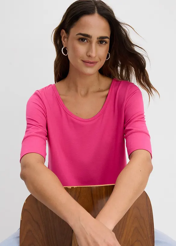 T-shirt doux en viscose extensible, bonprix