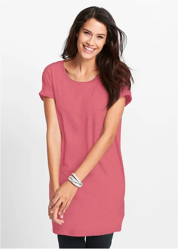 Boxy-Longshirt mit kurzen &Auml;rmeln, bonprix