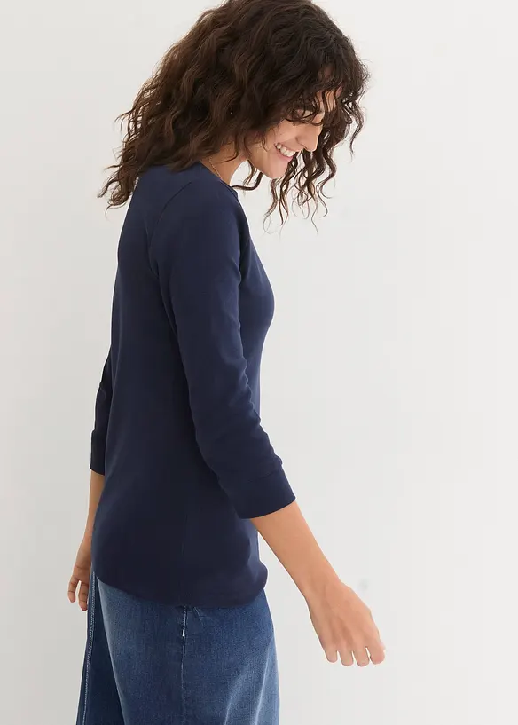 T-shirt manches longues 100% coton, bonprix