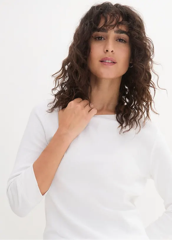 T-shirt manches longues 100% coton, bonprix