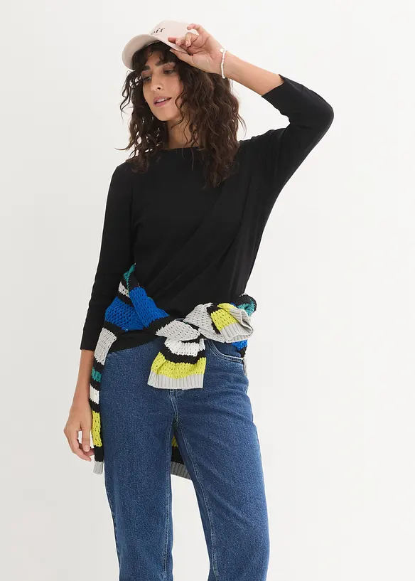 Langarmshirt aus reiner Bio-Baumwolle, bonprix