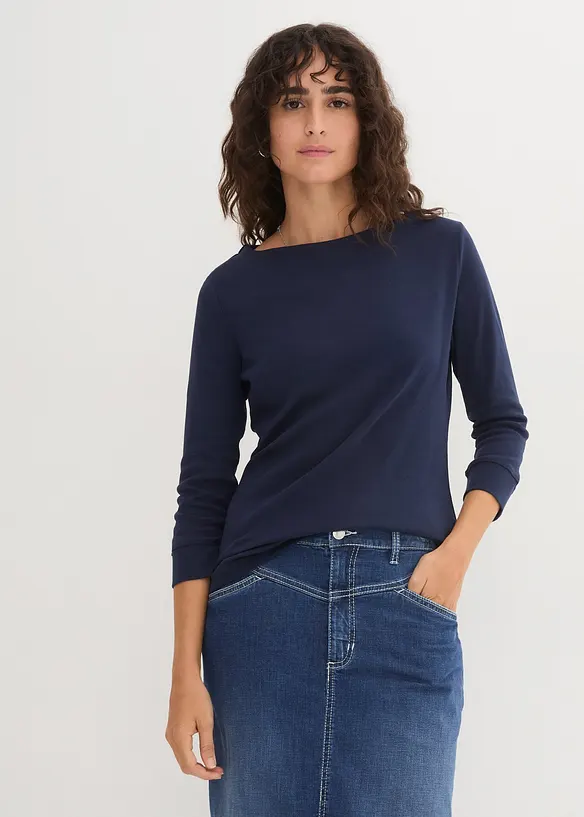 T-shirt manches longues 100% coton, bonprix