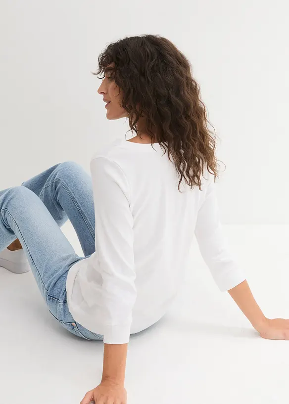 T-shirt manches longues 100% coton, bonprix