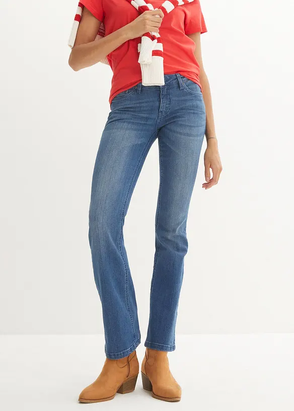 Bootcut Jeans Mid Waist, Stretch, bonprix