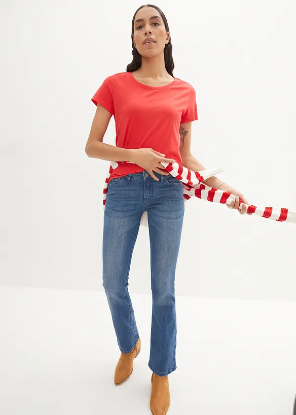 Bootcut Jeans Mid Waist, Stretch, bonprix
