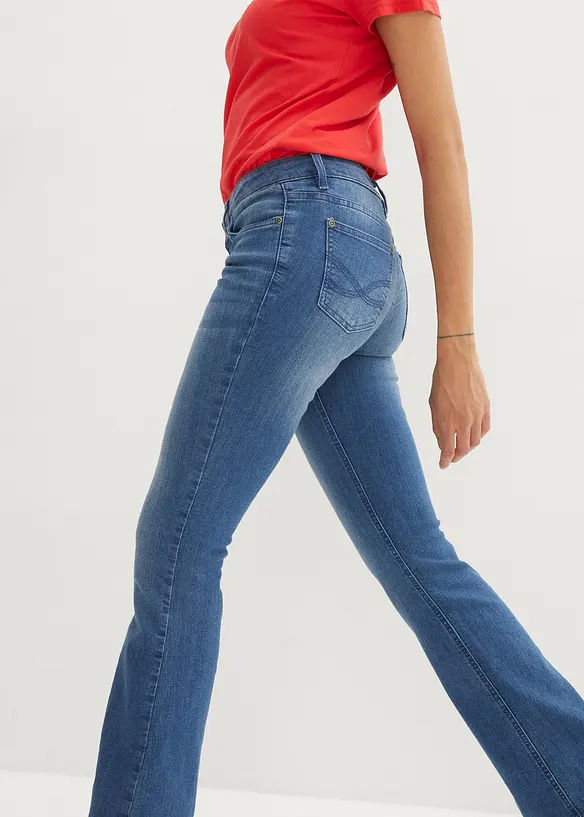 Bootcut Jeans Mid Waist, Stretch, bonprix