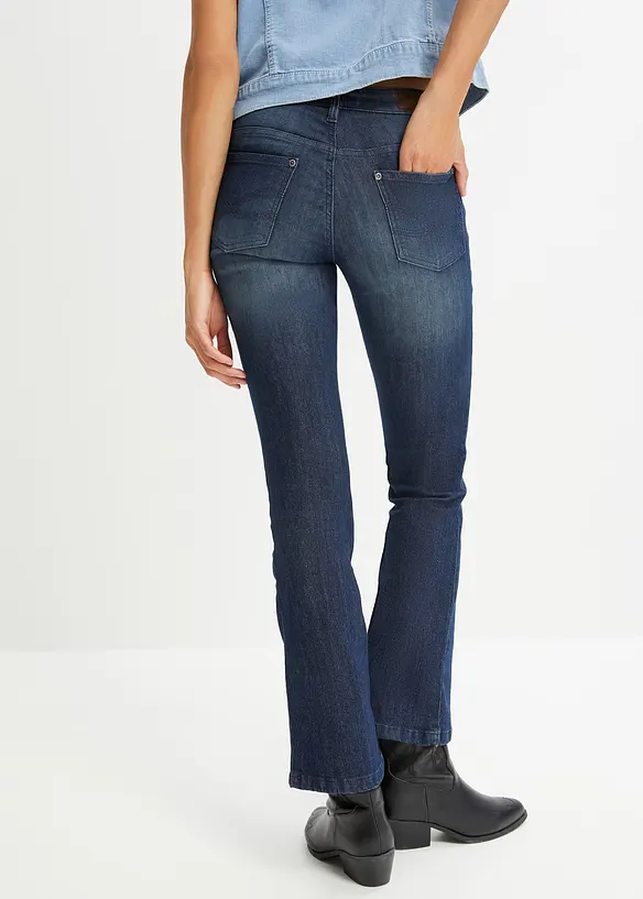 Jean bootcut taille mi-haute, extensible, bonprix