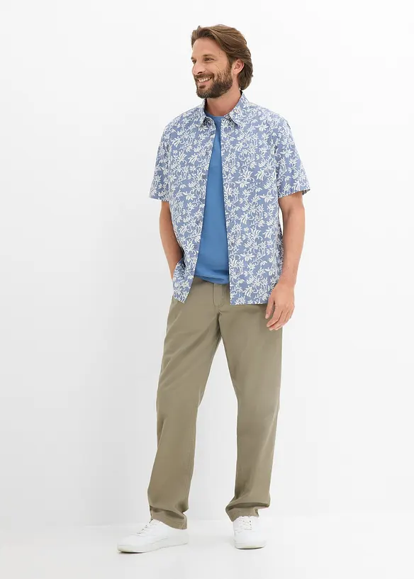 Pantalon regular en twill, droit, 100% coton, bonprix