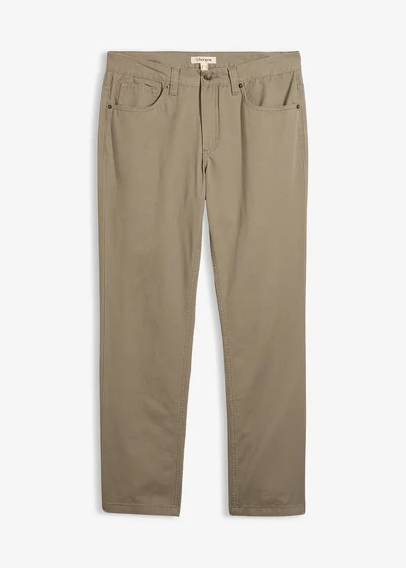 Pantalon regular en twill, droit, 100% coton, bonprix