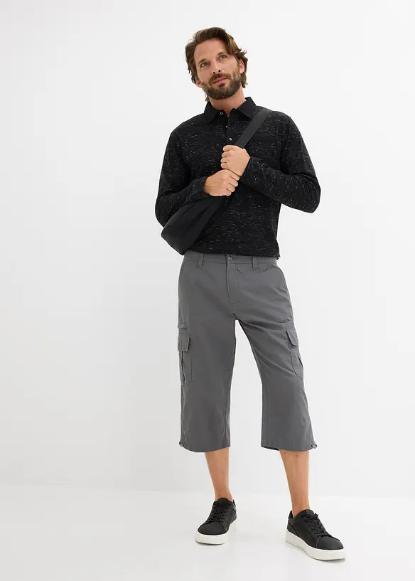 Bermuda long poches cargo regular 100% coton, bonprix