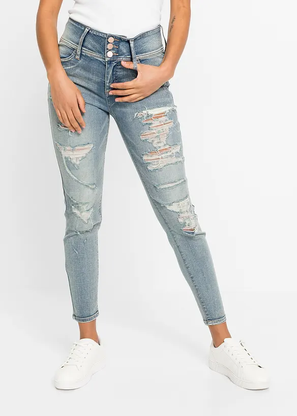 Jean skinny taille haute, extensible, bonprix