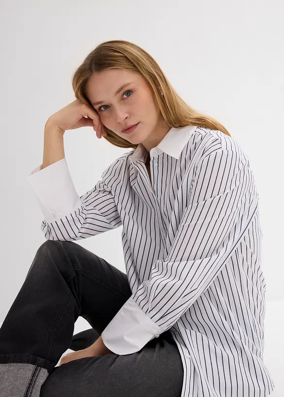 Oversize-Hemd  aus reiner Baumwolle, bonprix