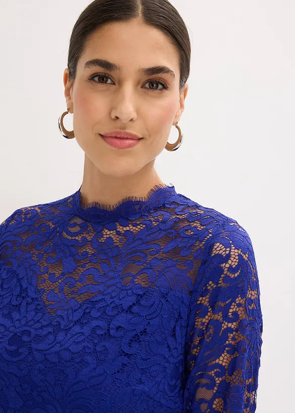 Robe longue avec dentelle, bonprix