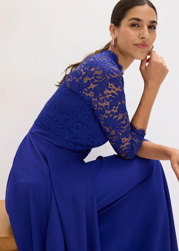 Robe longue avec dentelle, bonprix