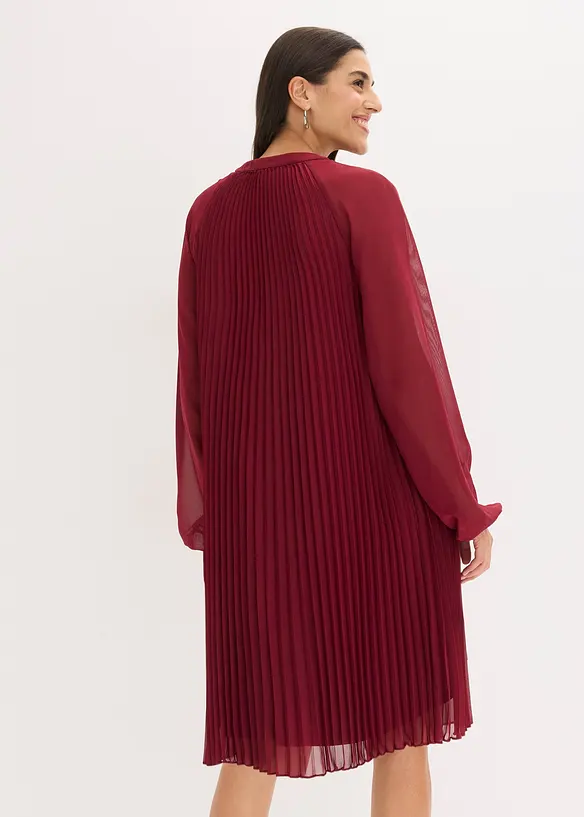 Robe courte pliss&eacute;e en mousseline, bonprix