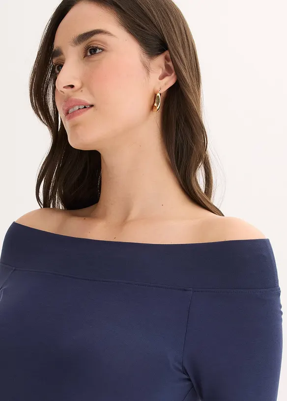 Carmenshirt in Viskose-Mix, bonprix