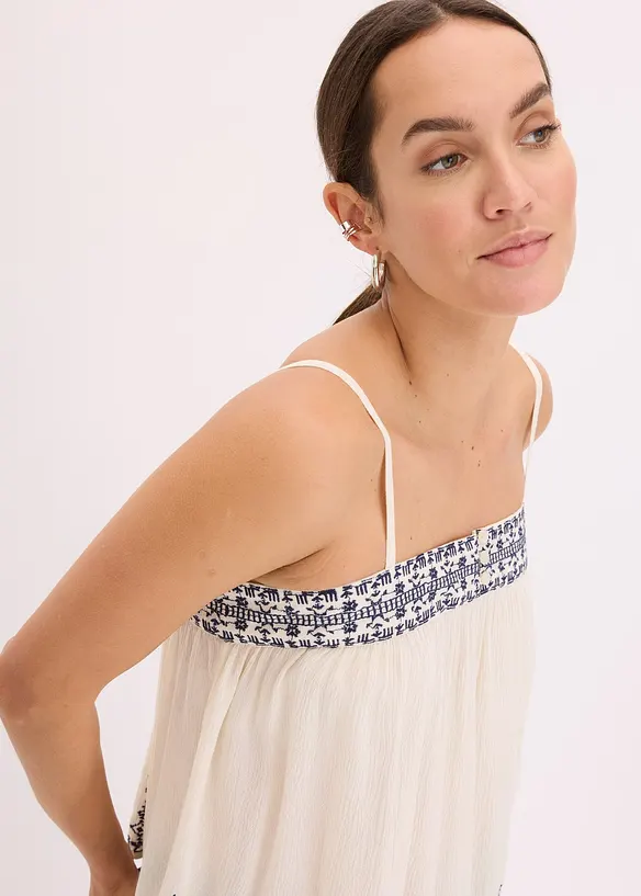 Blusentop mit Stickerei, bonprix