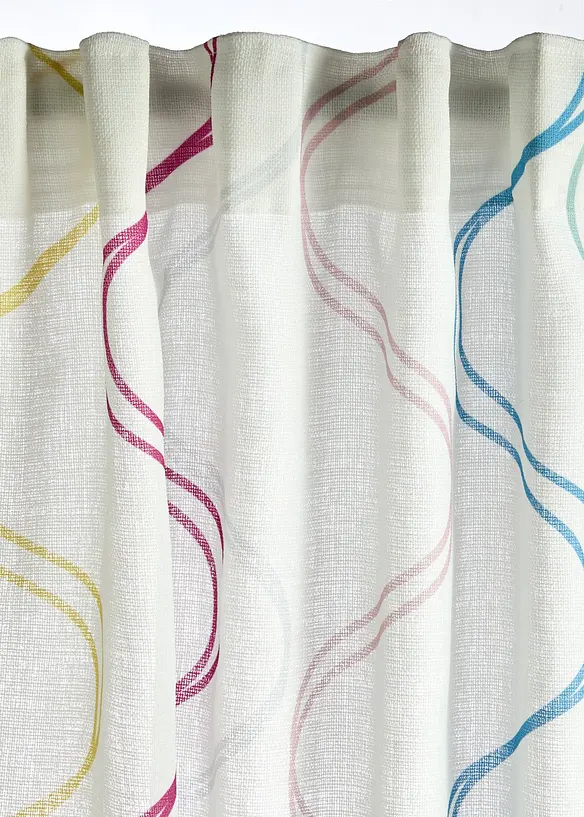 Rideau &agrave; imprim&eacute; ondulations (1&nbsp;pce), bonprix