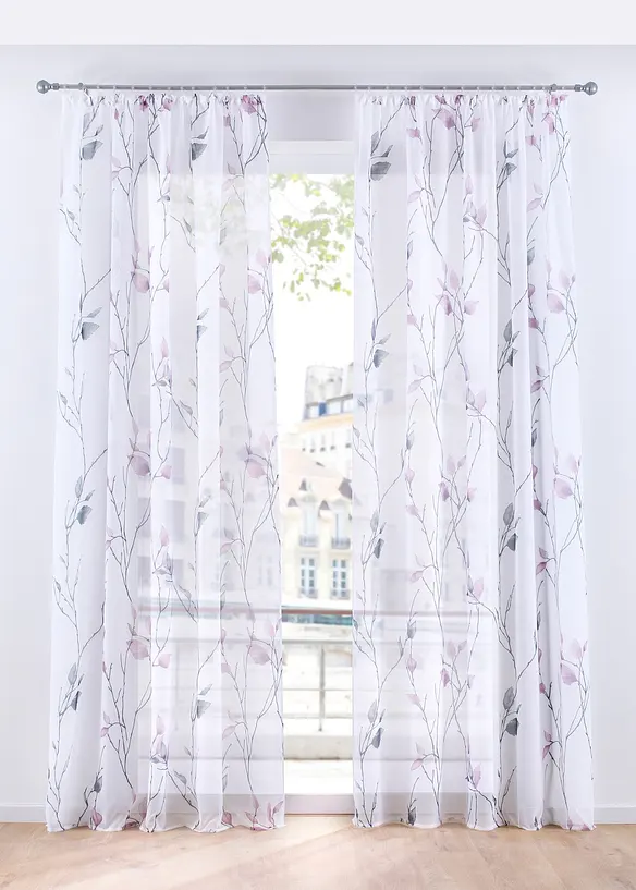 Voilage en tissu l&eacute;ger (1 pce), aussi en extra-long, bonprix
