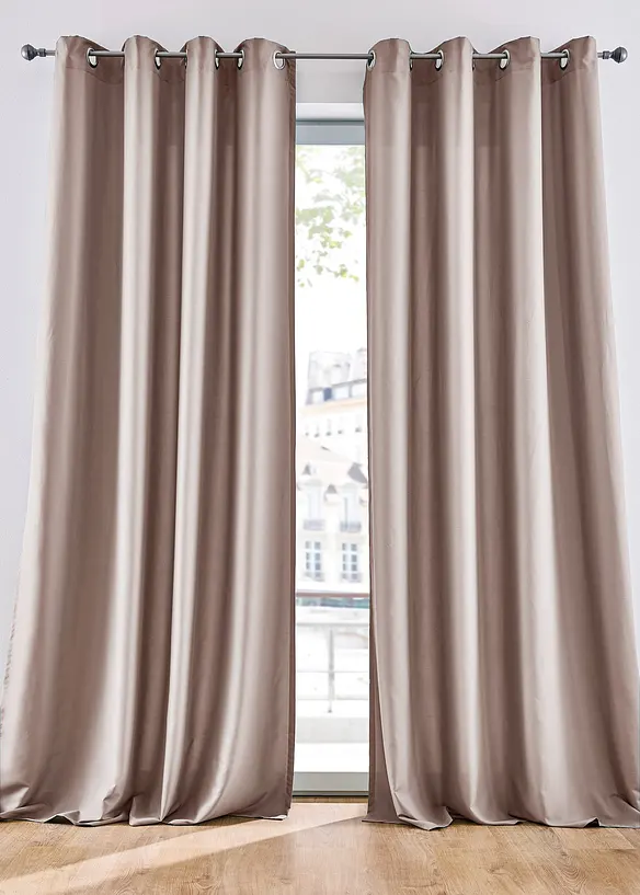 Pflegeleichte Vorh&auml;nge aus Mikrofaser (2er Pack), bonprix