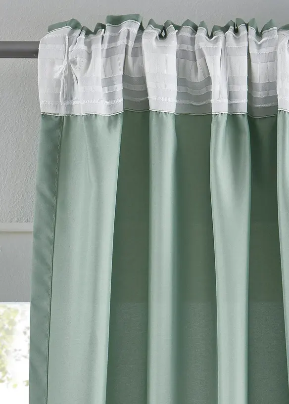 Lot de 2 rideaux en microfibre, bonprix