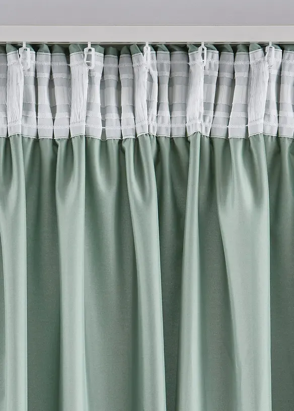 Lot de 2 rideaux en microfibre, bonprix