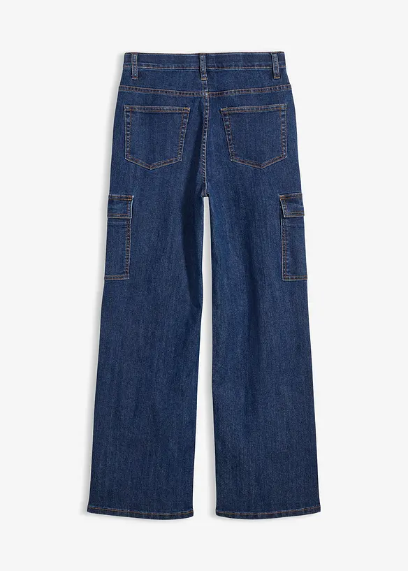 Loose-Fit-Stretch-Jeans mitverstellbarem Bund, Straight, bonprix