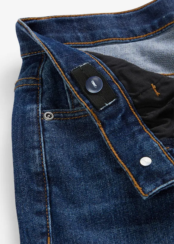 Loose-Fit-Stretch-Jeans mitverstellbarem Bund, Straight, bonprix