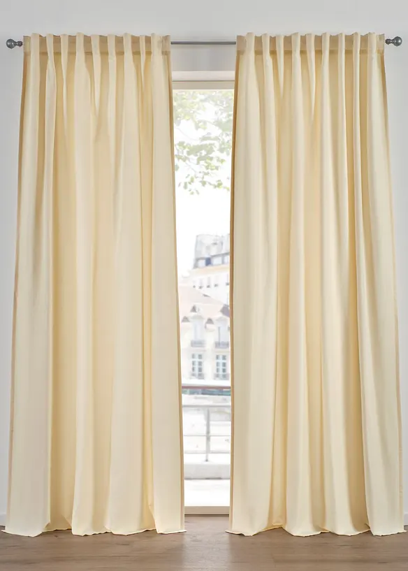 Pflegeleichte Vorh&auml;nge aus Mikrofaser (2er Pack), bonprix