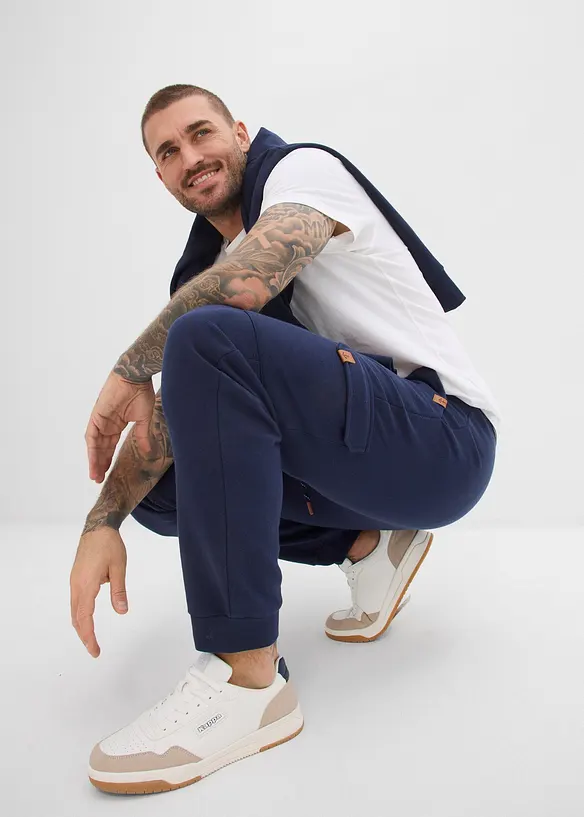 Pantalon de jogging cargo 100% coton, bonprix