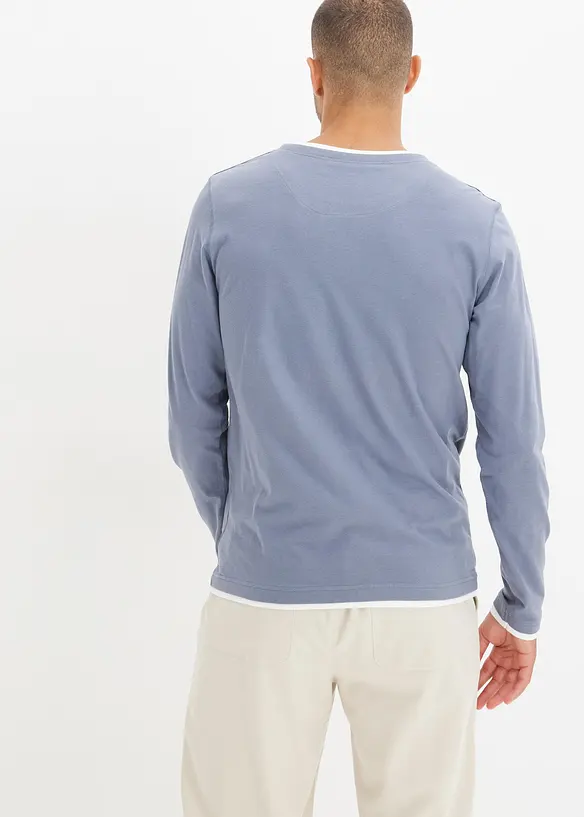 2 in 1 Langarmshirt (2er Pack), bonprix