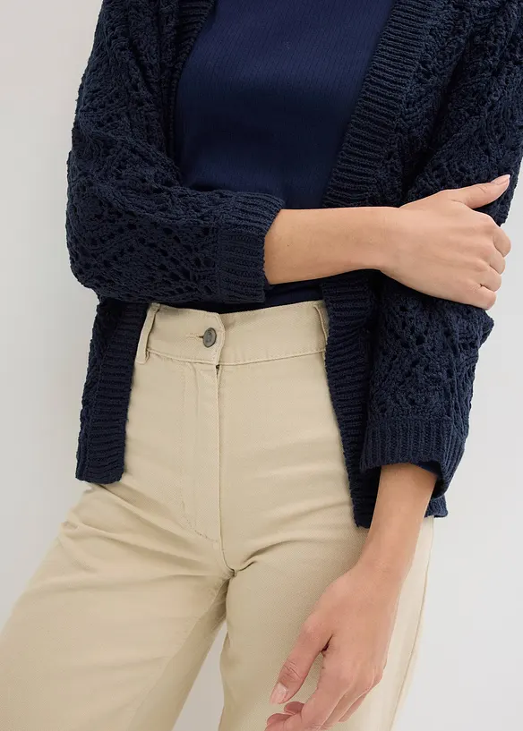 Ajour-Strickjacke, bonprix