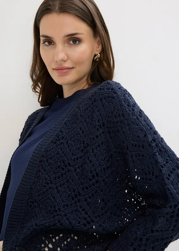 Ajour-Strickjacke, bonprix