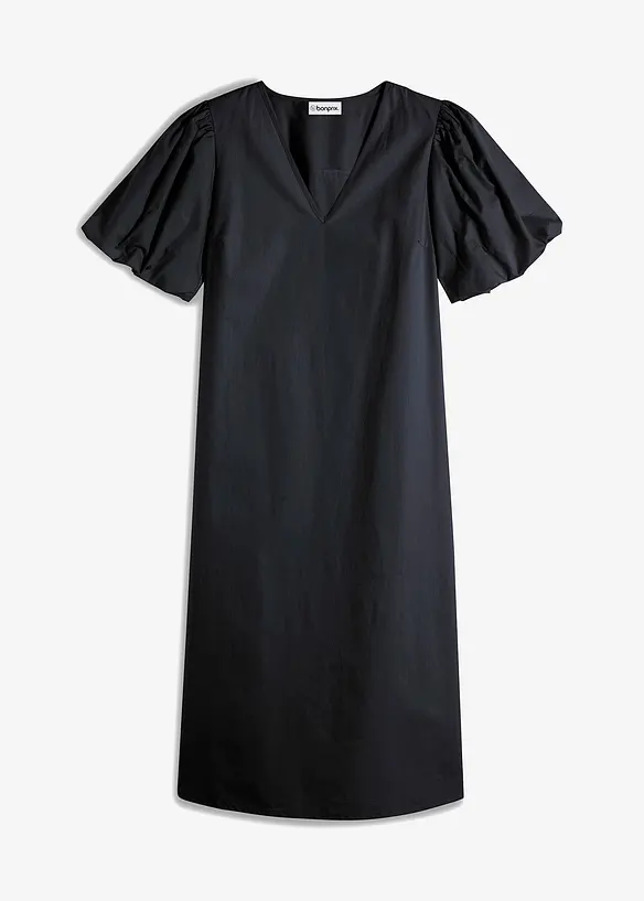 Robe midi tiss&eacute;e en coton, bonprix