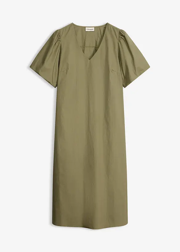 Robe midi tiss&eacute;e en coton, bonprix