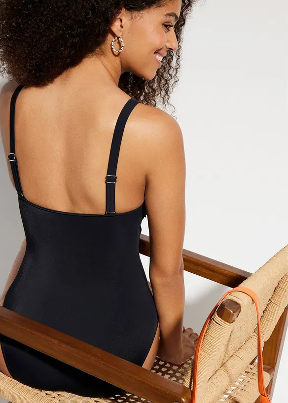 Maillot 1 pi&egrave;ce &agrave; encolure carr&eacute;e, bonprix