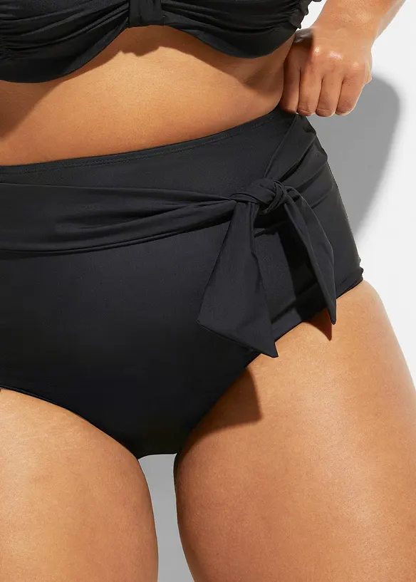 Bas de maillot sculptant taille haute avec lien &agrave; nouer, maintien fort, bonprix