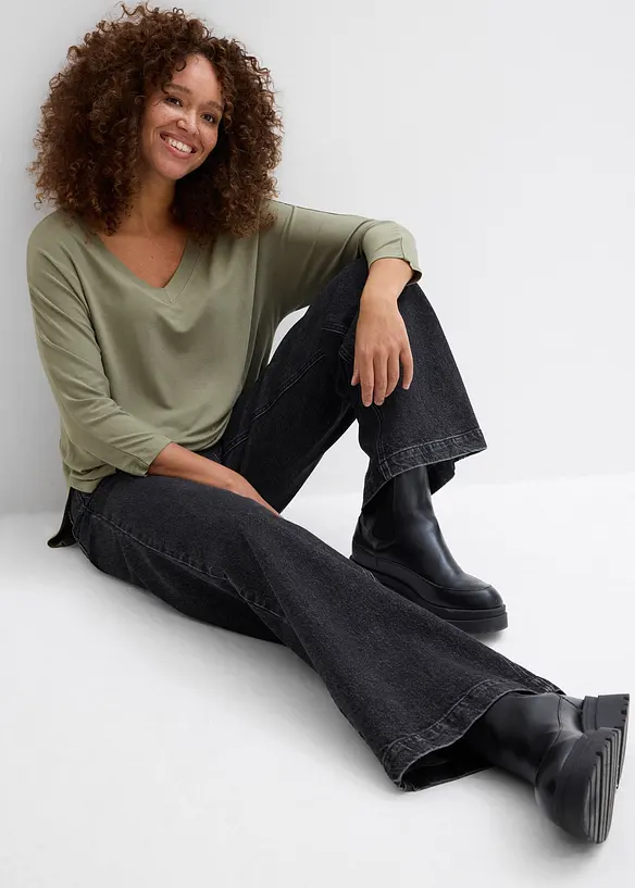 Shirt aus flie&szlig;endem Viskose-Mix, bonprix