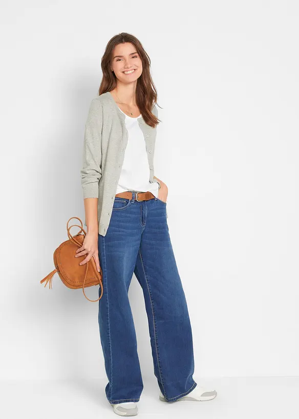 Long-Top aus reiner Baumwolle (5er Pack), bonprix